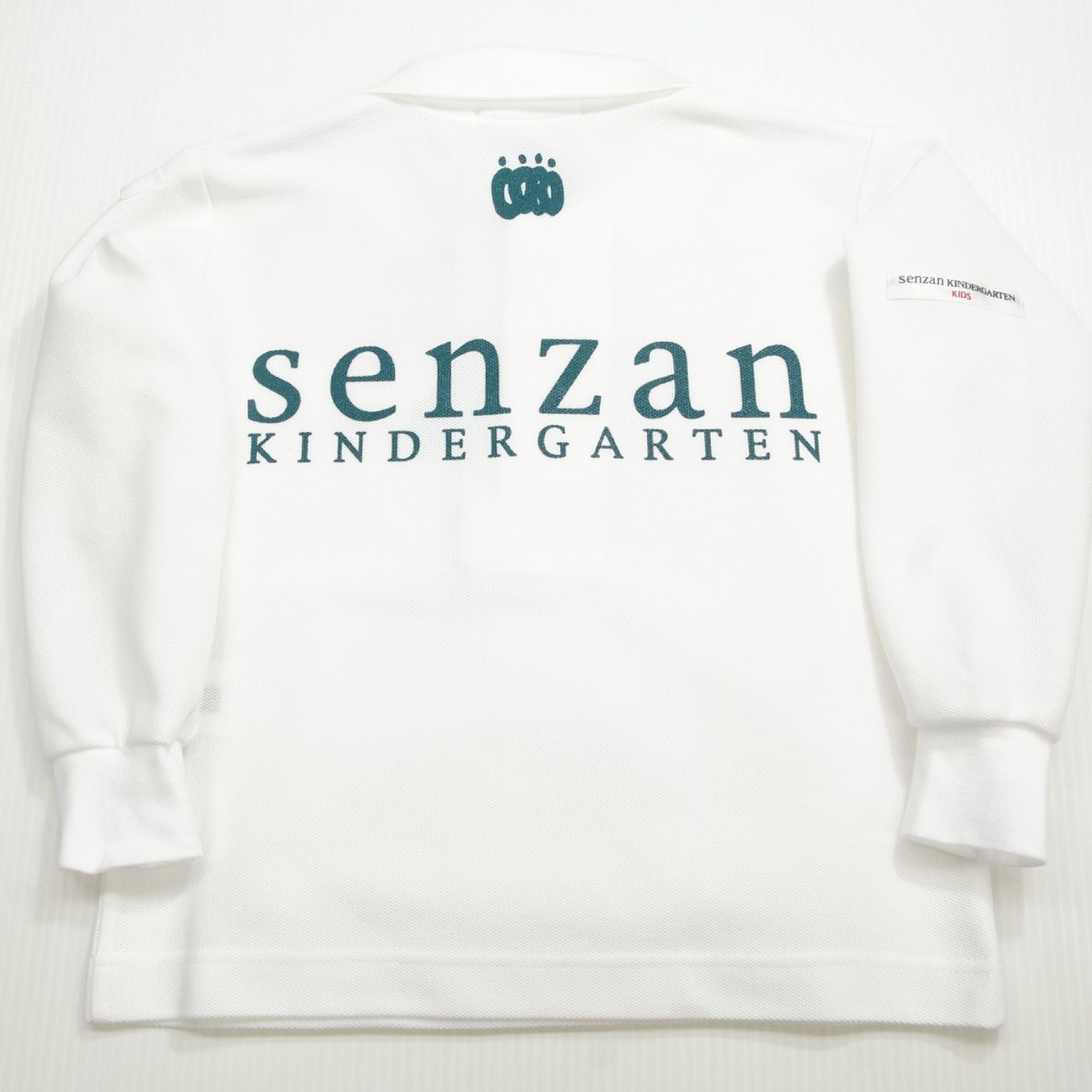 長袖ポロシャツ-グリーン プリント(泉山幼稚園)