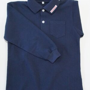 長袖ポロシャツ-紺(みどりの丘幼稚園）